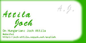 attila joch business card